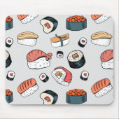 Kawaii Sushi Rolls Muster Slip-On Sneakers Mousepad (Vorne)