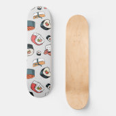 Kawaii Sushi Rolls Muster Slip-On Sneakers Skateboard (Vorderseite)