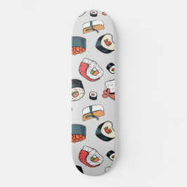 Kawaii Sushi Rolls Muster Slip-On Sneakers Skateboard