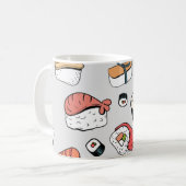 Kawaii Sushi Rolls Pattern Kaffeetasse (Vorderseite Links)