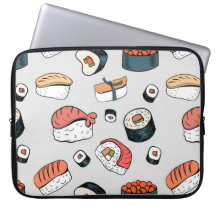 Kawaii Sushi Rolls Pattern, Sushi Muster
