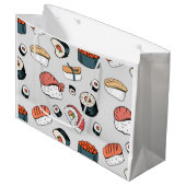 kawaii sushi rollt Geschenktasche Große Geschenktüte (Vorderseite Schrägansicht)