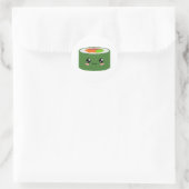 Kawaii Sushi Runder Aufkleber (Tasche)