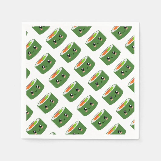 Kawaii Sushi Serviette (Vorderseite)