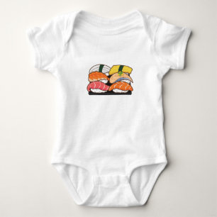 Kawaii Sushi Set - Thunfisch-Lachs-Garnelen Baby Strampler