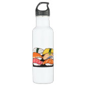 Kawaii Sushi Set - Thunfisch-Lachs-Garnelen Edelstahlflasche (Vorderseite)