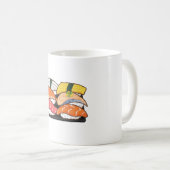 Kawaii Sushi Set - Thunfisch-Lachs-Garnelen Kaffeetasse (VorderseiteRechts)