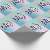 Kawaii Sushi Skateboarding Geschenkpapier (Ecke)