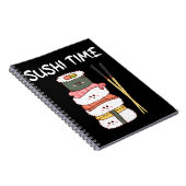 Kawaii Sushi Time Anime Niedliches japanisches Ess Notizblock (Rechte Seite)