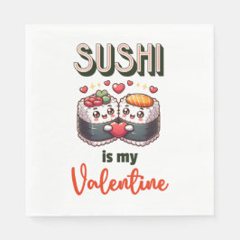 Kawaii Sushi Valentine Serviette