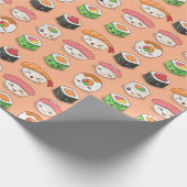 Kawaii Sushi Wrapping Paper Geschenkpapier (Ecke)
