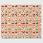 Kawaii Sushi Wrapping Paper Geschenkpapier (Flach)