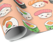 Kawaii Sushi Wrapping Paper Geschenkpapier (Rolleneckpunkt)