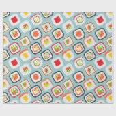 Kawaii Sushi Wrapping Paper Geschenkpapier (Flach)