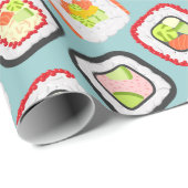 Kawaii Sushi Wrapping Paper Geschenkpapier (Rolleneckpunkt)