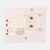 Kawaii Süße Alpaka-Decke Fleecedecke (Vorderseite (Horizontal))