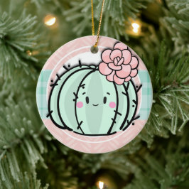 Kawaii Süsse Cactus Sukkulent Weihnachten Keramik Ornament