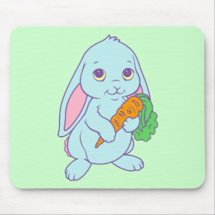 Kawaii Süße Cartoon-Häschen-Kaninchen-Karotte Mousepad