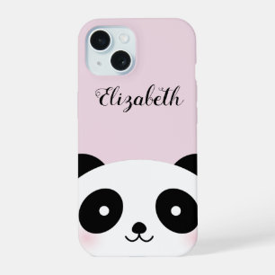 Kawaii Süße Cartoon-Panda-Bär Benutzerdefinierter iPhone 15 Hülle