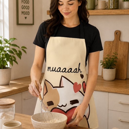 Kawaii Süsse Cat Mauh Schürze