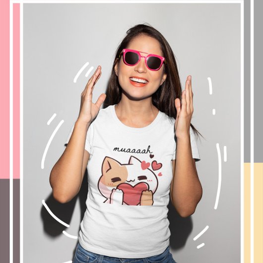 Kawaii Süsse Cat T-Shirt
