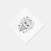 Kawaii süße Eiscreme-Kegel-Färbung Serviette (Ecke)