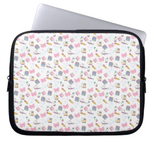 Kawaii Süße Katzen & Pastell-Stationery-Laptop-Hül Laptopschutzhülle