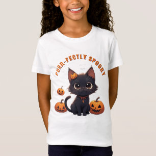 Kawaii Süße Schwarze Katze Halloween 🎃 T-Shirt