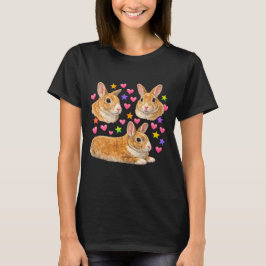 kawaii süße y2k Regenbogen-Hase T-Shirt