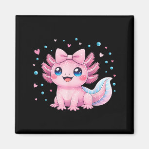 Kawaii Süßer Axolotl Coquette Bogen Frauen Mädchen Magnet
