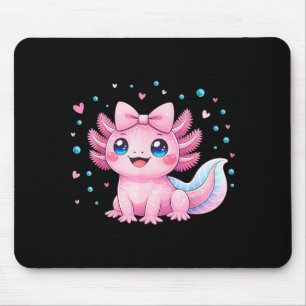 Kawaii Süßer Axolotl Coquette Bogen Frauen Mädchen Mousepad