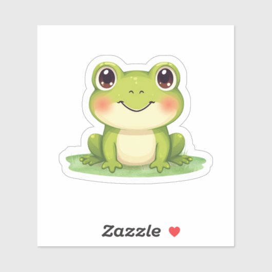 Kawaii Süßer Frosch Aufkleber (Blatt)