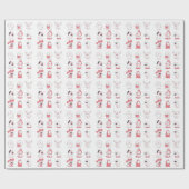kawaii süßer Hund Design Geschenkpapier (Flach)