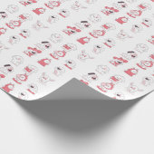kawaii süßer Hund Design Geschenkpapier (Ecke)