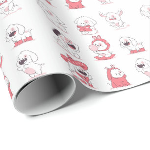 kawaii süßer Hund Design Geschenkpapier