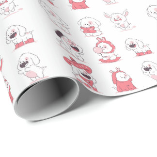 kawaii süßer Hund Design Geschenkpapier