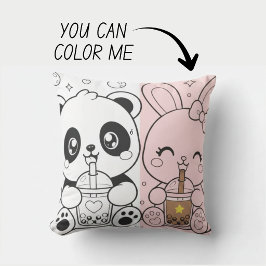 Kawaii Süßes Färbbuch Kissen