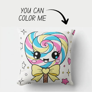 Kawaii Süßes Färbbuch Kissen