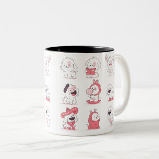 kawaii süßes Hundedesign Zweifarbige Tasse