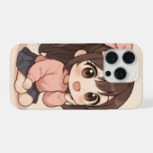 Kawaii süßes Mädchen iPhone-Hülle iPhone Hülle (Rückseite (Horizontal))