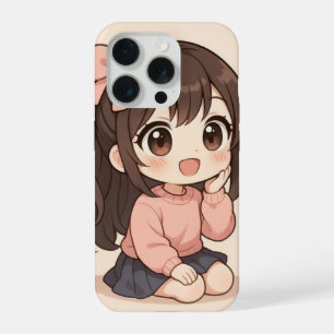 Kawaii süßes Mädchen iPhone-Hülle iPhone 15 Pro Hülle