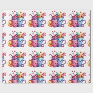 Kawaii Süßigkeiten & Kaffee-Tassen Süße Verpackung Geschenkpapier
