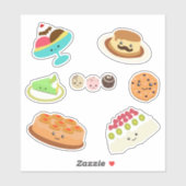 Kawaii Süßigkeiten und Leckereien Sticker Set (Blatt)