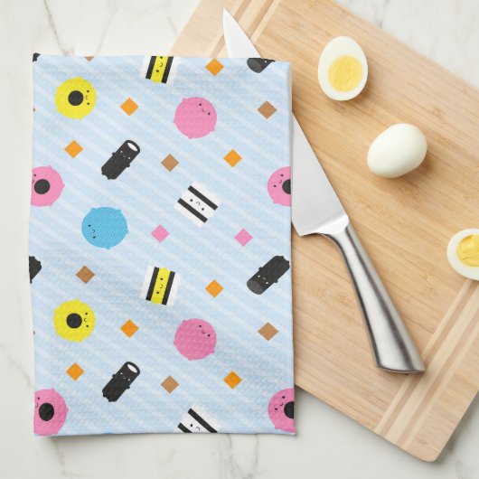 Kawaii Süßigkeits-Lakritze Allsorts Geschirrtuch