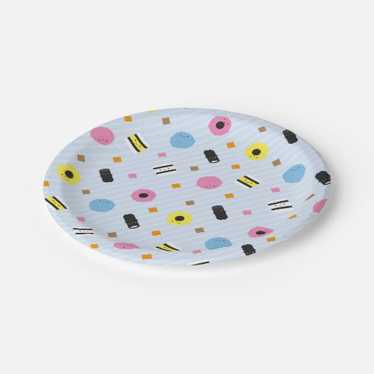 Kawaii Süßigkeits-Lakritze Allsorts Pappteller (Schrägansicht)