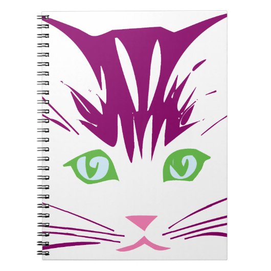 Kawaii Sweet Kitty Cat Face Notizblock (Vorderseite)