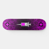 KAWAII-SYRINGE MEDIZINISCHER KREUZPINK-LEOPARDECK SKATEBOARD (Horizontal)