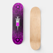 KAWAII-SYRINGE MEDIZINISCHER KREUZPINK-LEOPARDECK SKATEBOARD (Vorderseite)