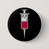 KAWAII-SYRINGE SCHEIDET MEDIZINISCHES GLÜCK BUTTON (Vorderseite)