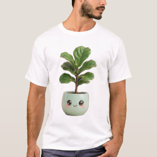 Kawaii T-Shirt mit Geigen-Feige Indoor Pflanze